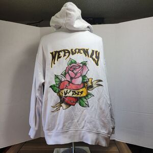 Heavenly Vibes Graphic LS Full Zip Hoodie / Jacket White
